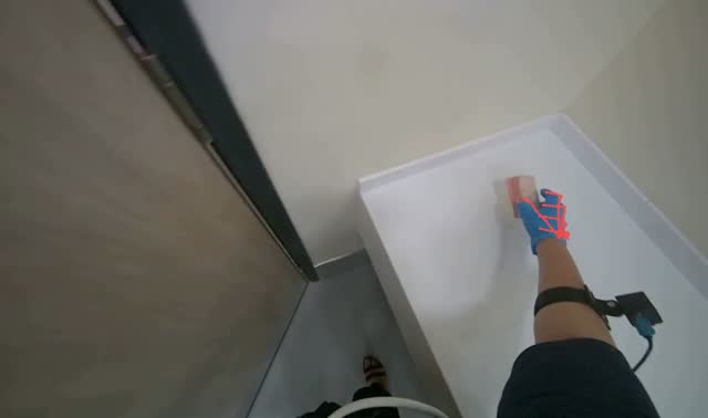 Wiping sinks and countertop: egocentric robotics sample
