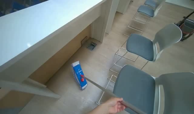 Mopping office floor: egocentric robotics sample