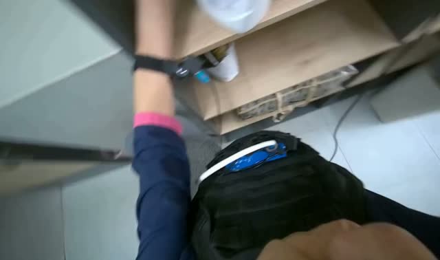 Handling and cleaning a bottle: egocentric robotics sample