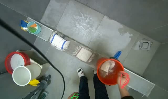 Washing cleaning cloth: egocentric robotics sample