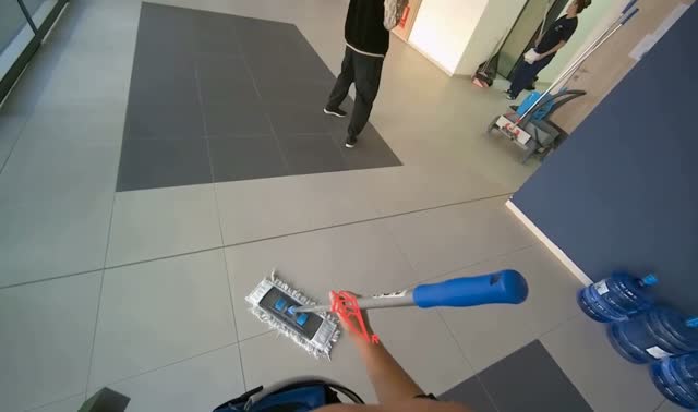 Mopping the floor: egocentric robotics sample