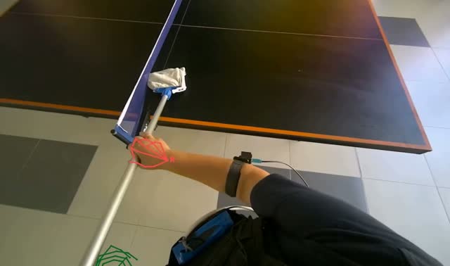 Cleaning ping-pong table: egocentric robotics sample