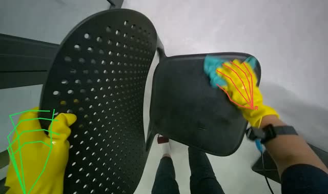 Cleaning chairs: egocentric robotics sample