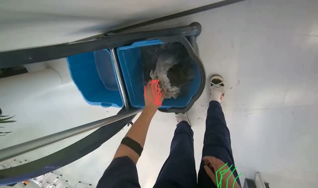 Cleaning mop head: egocentric robotics sample