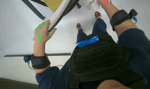 Wiping office chair: egocentric robotics sample