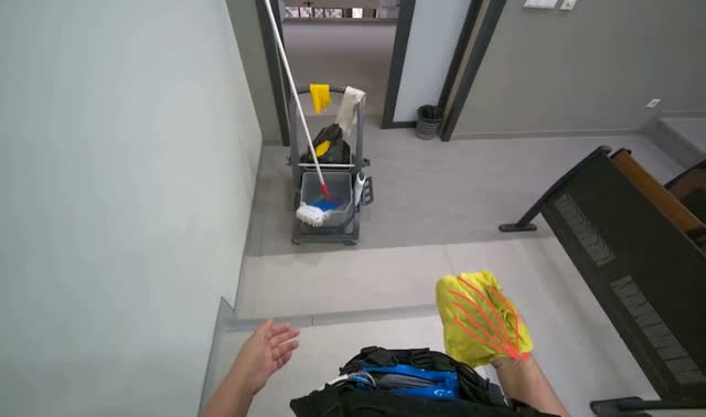 Cleaning whiteboard: egocentric robotics sample