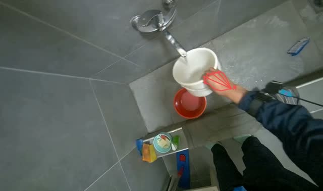 Filling buckets with water: egocentric robotics sample