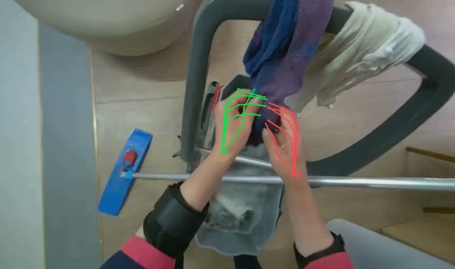 Preparing mop for cleaning: egocentric robotics sample