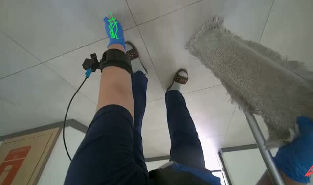 Wringing mop head: egocentric robotics sample