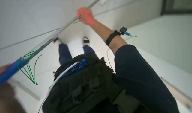 Mopping building floor: egocentric robotics sample