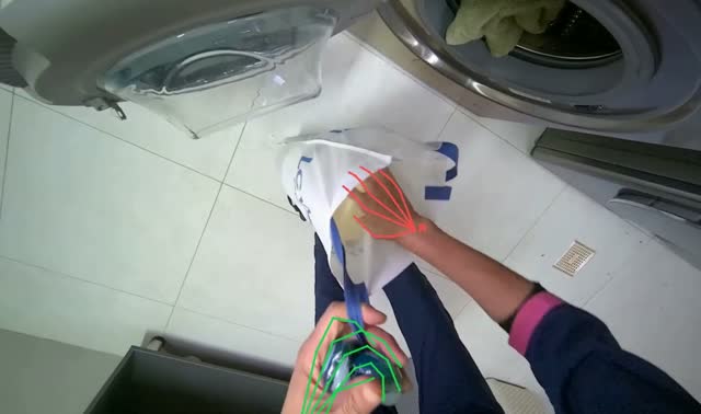 Loading and starting washing machine: egocentric robotics sample