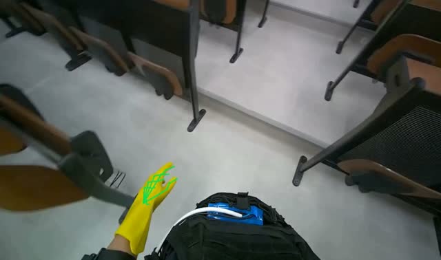 Folding auditorium desks: egocentric robotics sample