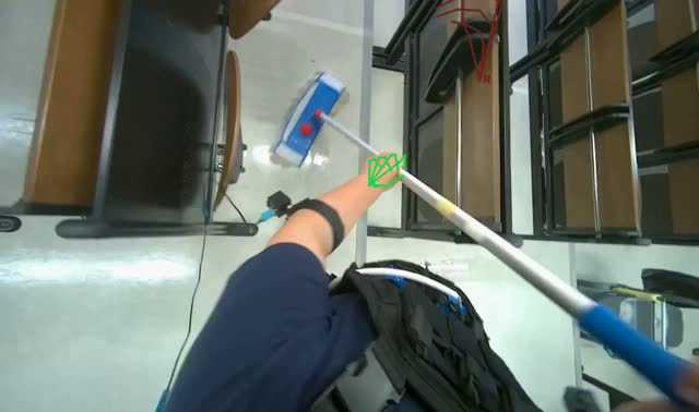 Mopping classroom floor: egocentric robotics sample