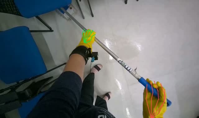Mopping the meeting room floor: egocentric robotics sample