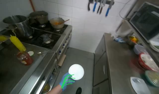 Adding ingredients and stirring food in pot: egocentric robotics sample