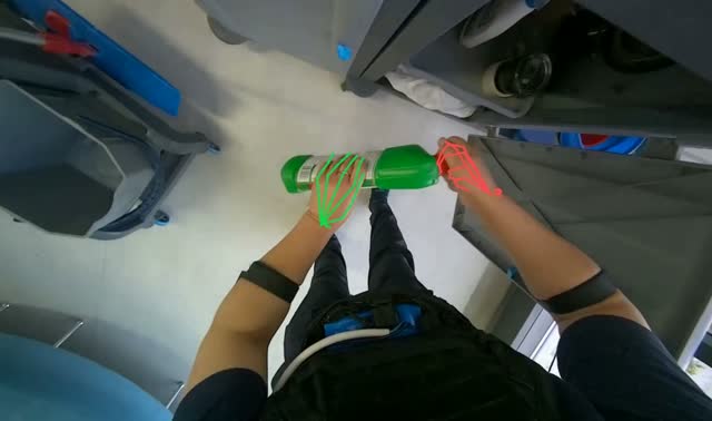 Preparing cleaning solution in bucket: egocentric robotics sample