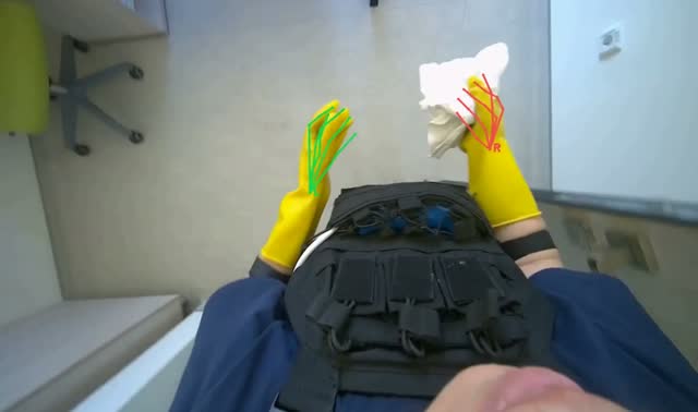 Wiping office surfaces: egocentric robotics sample