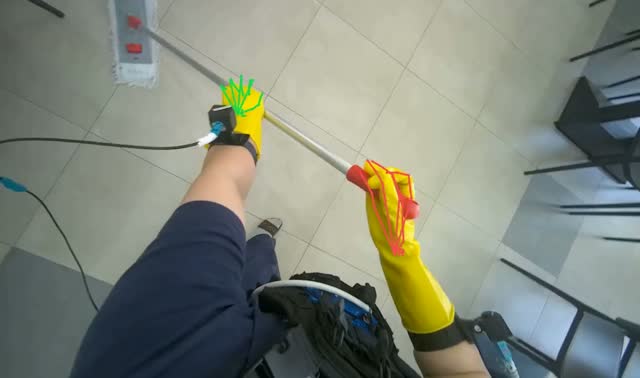 Mopping the floor: egocentric robotics sample