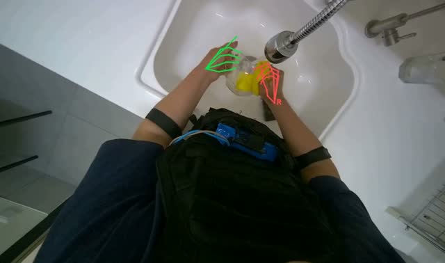Washing kitchen dishes: egocentric robotics sample