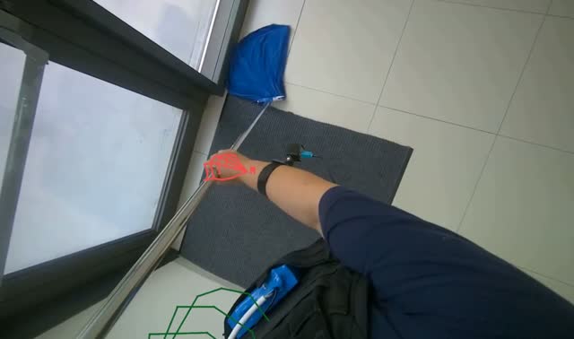 Mopping office floor: egocentric robotics sample