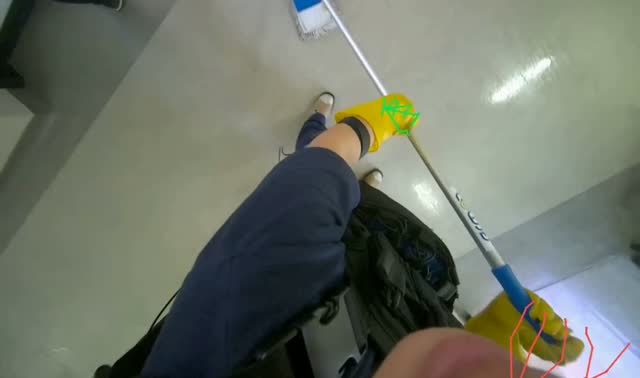 Mopping office floor: egocentric robotics sample
