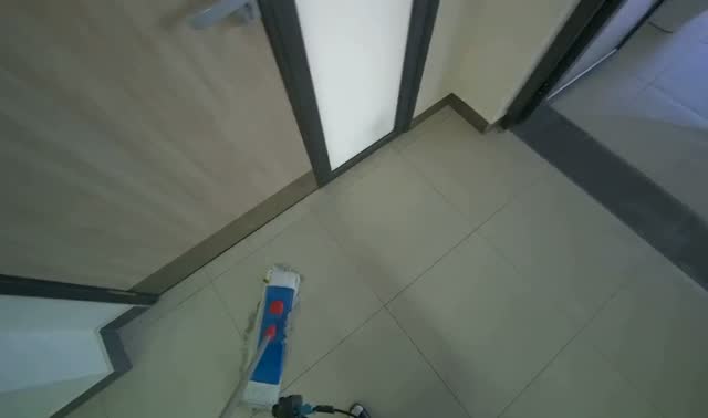Mopping floor along windows: egocentric robotics sample