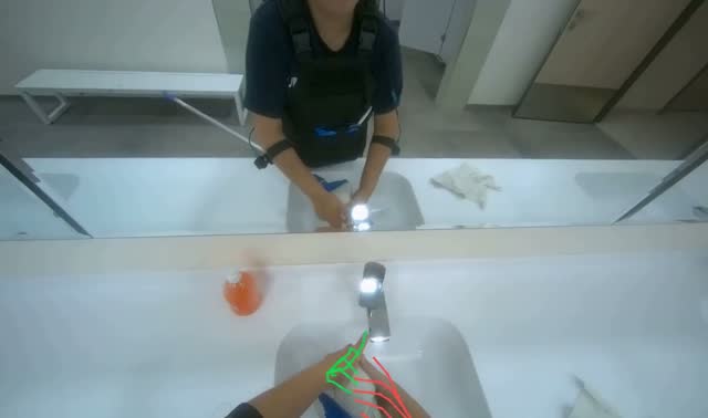 Cleaning sink and counter: egocentric robotics sample
