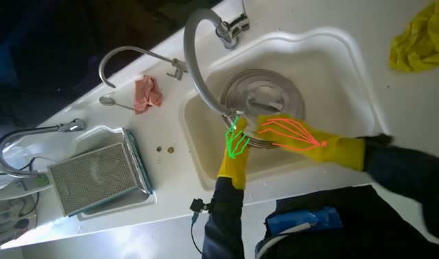 Cleaning and drying metal pot lid: egocentric robotics sample