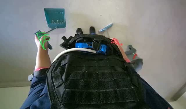 Sweeping floor with dustpan and brush: egocentric robotics sample