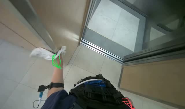 Wiping elevator door frame: egocentric robotics sample