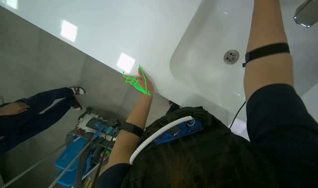 Cleaning bathroom floor: egocentric robotics sample