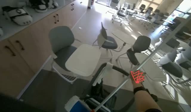 Moving cleaning cart: egocentric robotics sample