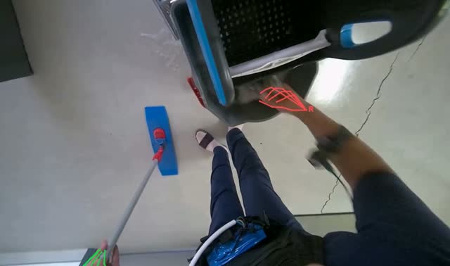 Cleaning and preparing mop: egocentric robotics sample