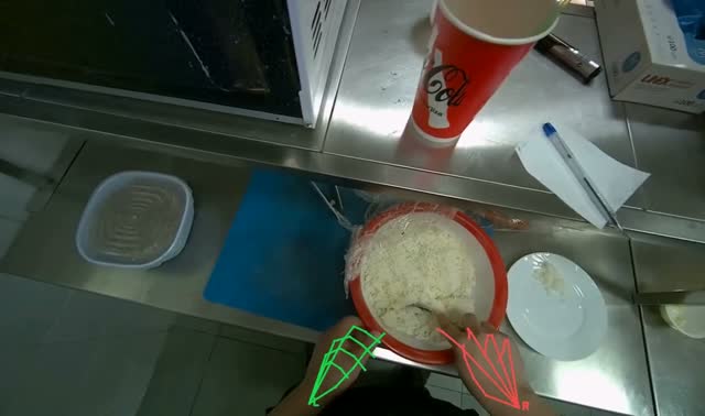 Assembling ingredients onto plate: egocentric robotics sample