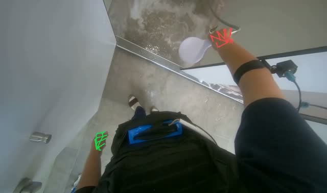 Cleaning shower area: egocentric robotics sample