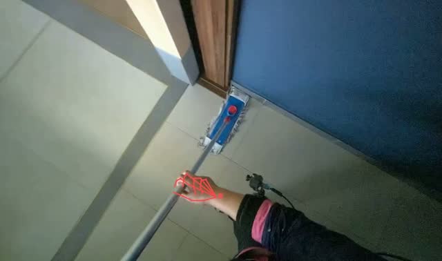 Mopping tiled floor: egocentric robotics sample
