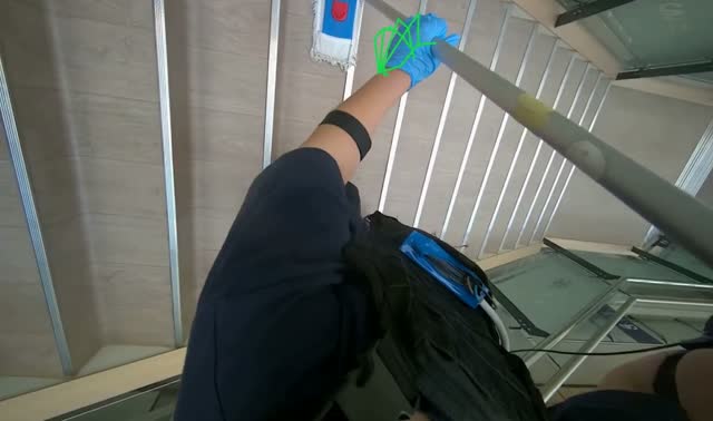 Mopping stairs: egocentric robotics sample