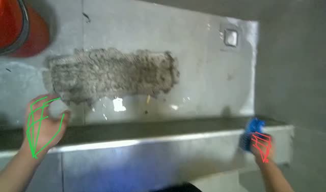 Cleaning mop head and bucket: egocentric robotics sample