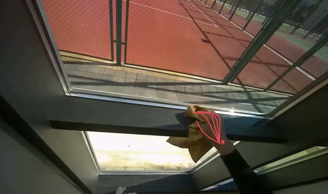 Wiping window frames and glass: egocentric robotics sample