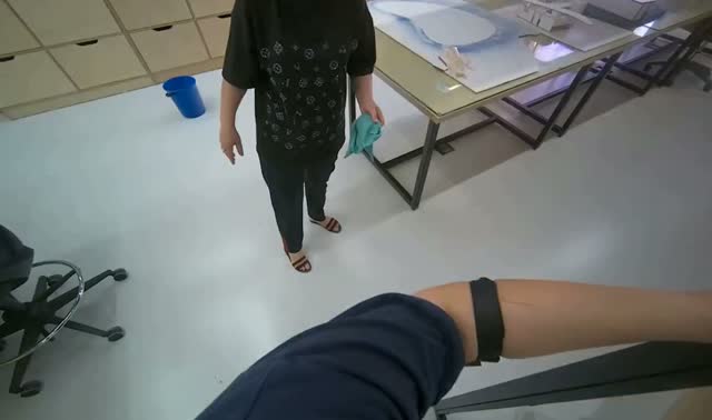 Wiping glass door and frame: egocentric robotics sample