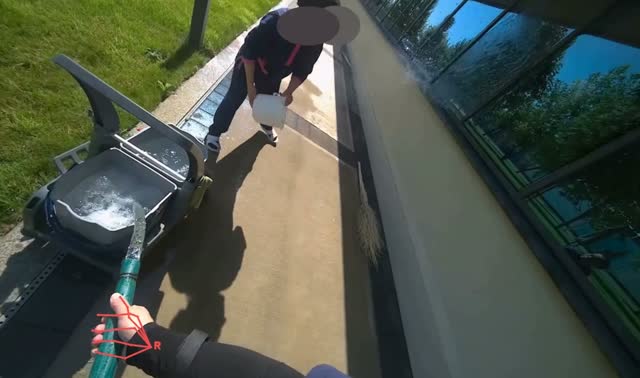Filling cleaning cart with water: egocentric robotics sample