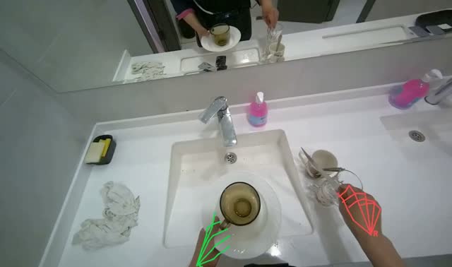Carrying dishes and cutlery: egocentric robotics sample