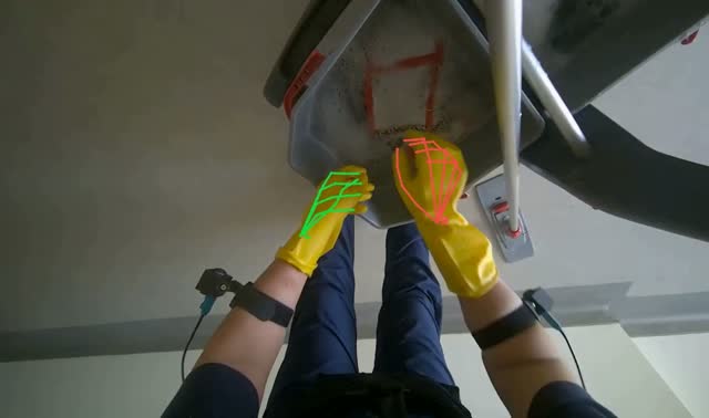 Preparing mop for cleaning: egocentric robotics sample