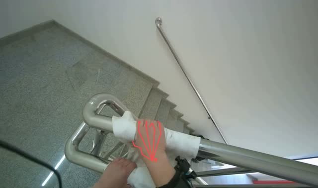 Cleaning staircase handrail: egocentric robotics sample