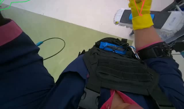 Preparing mop for floor cleaning: egocentric robotics sample