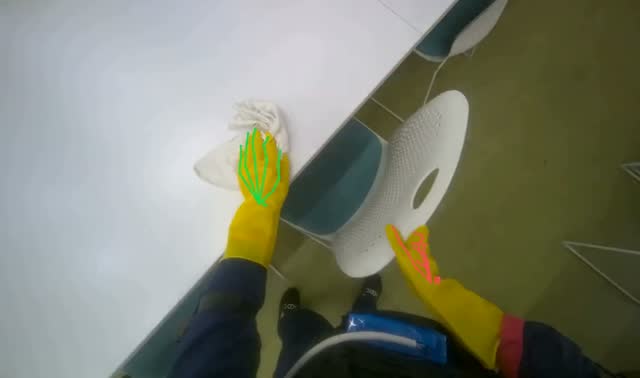 Cleaning table surface: egocentric robotics sample
