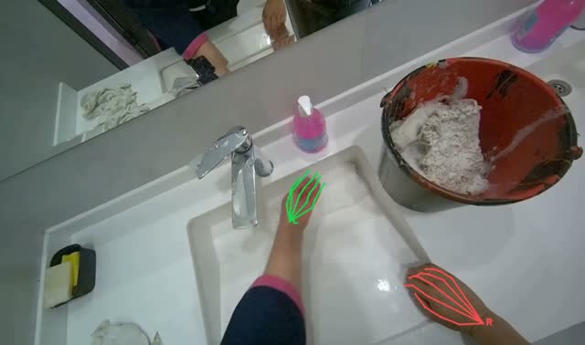 Cleaning sink: egocentric robotics sample