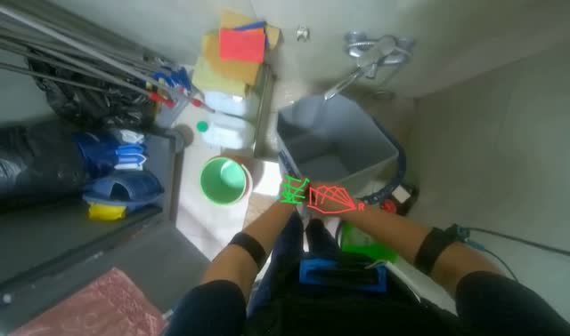 Preparing cleaning supplies: egocentric robotics sample