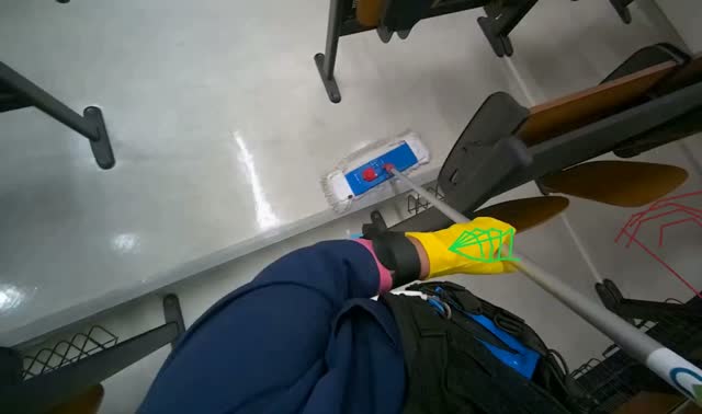 Folding up lecture hall desks: egocentric robotics sample