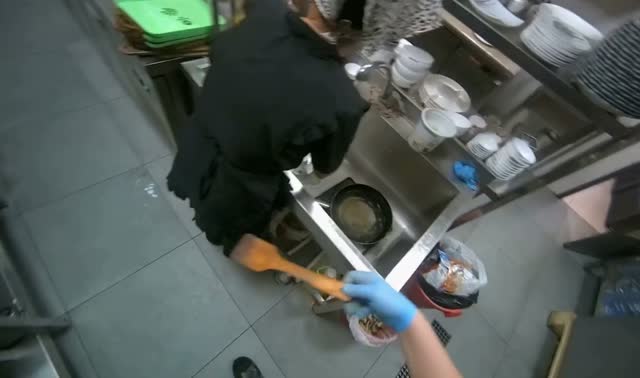 Preparing ingredients and cooking food: egocentric robotics sample